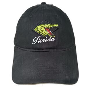 Paradies Gifts Florida Alligator Embroidered Black Baseball Cap One Size Hat
